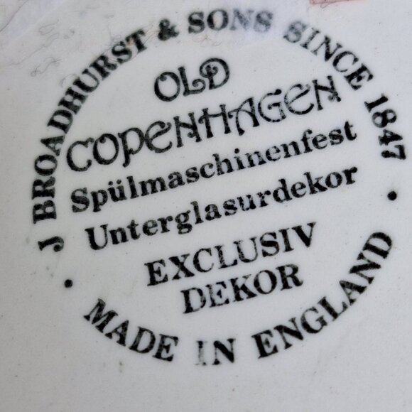 Vintage Stoneware Dishes Ironstone Staffordshire Plates Set England Blue Royal - Picture 8 of 16